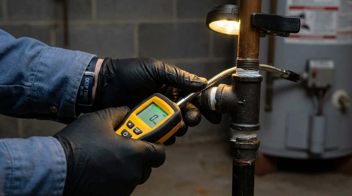 Gas leak detection with electronic sniffer by Johns Plumbing LLC in Vega Alta