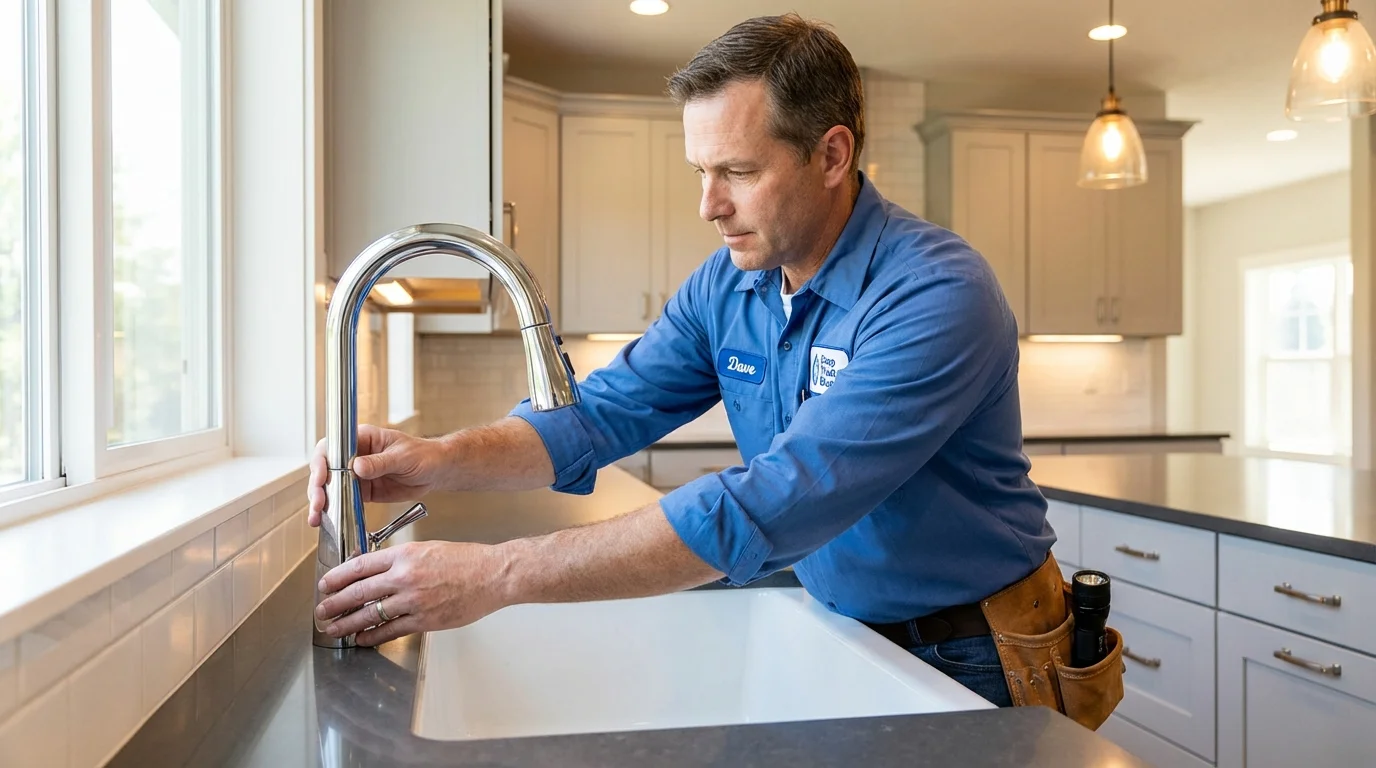 Kitchen faucet installation by Johns Plumbing LLC in Vega Alta